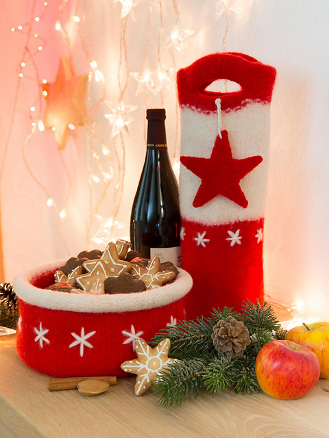 Weihnachtliche Geschenktasche/Körbchen