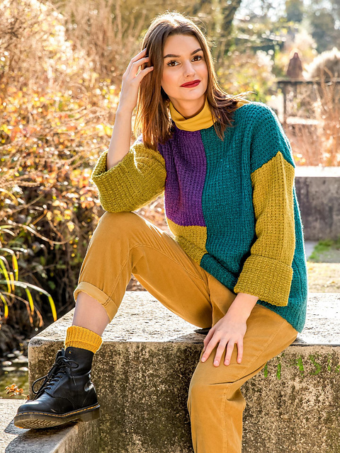 Pulli mit Farbflächen