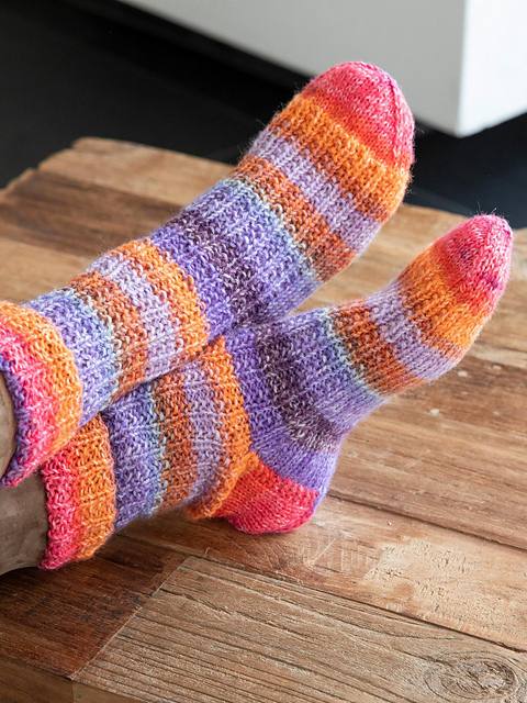 Socken mit Strukturmuster
