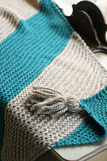 Bias Knit Lap Blanket