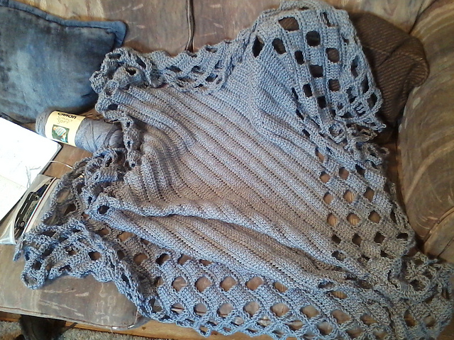 Tunisian Lattice throw