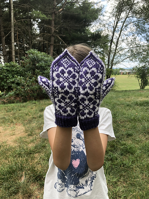Girls Flower Selbu Mitten