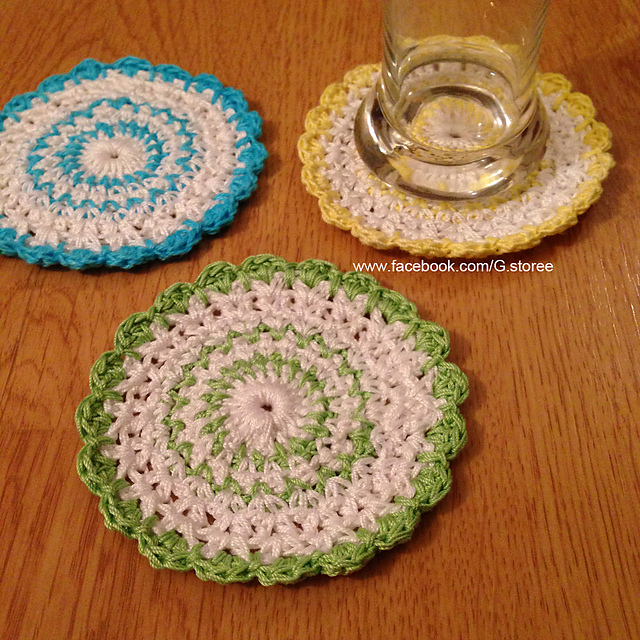 Colorful Crochet Coaster