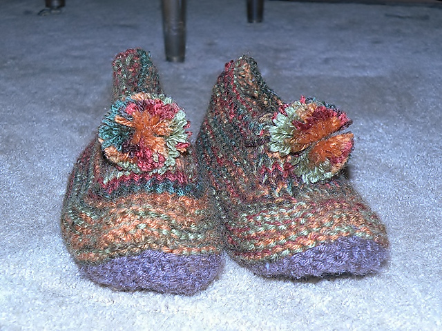 Knitted Moccasin Slippers
