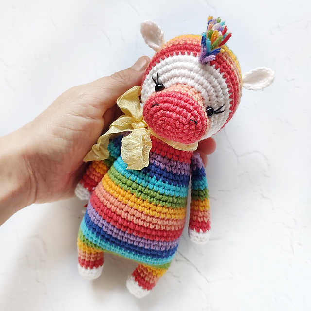 Rainbow Zebra Amigurumi