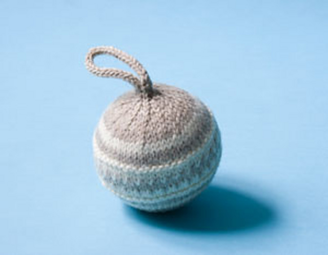 Fair Isle Felted Ornament