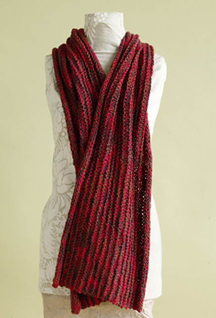 Berry Bright Knit Shawl