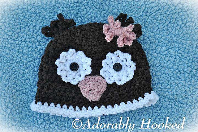 Loopy Flower Owl Hat