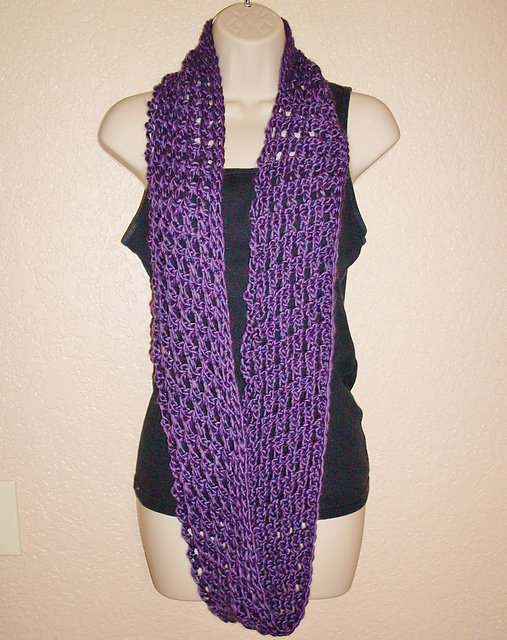 Alicia Tunisian Lace Infinity Scarf