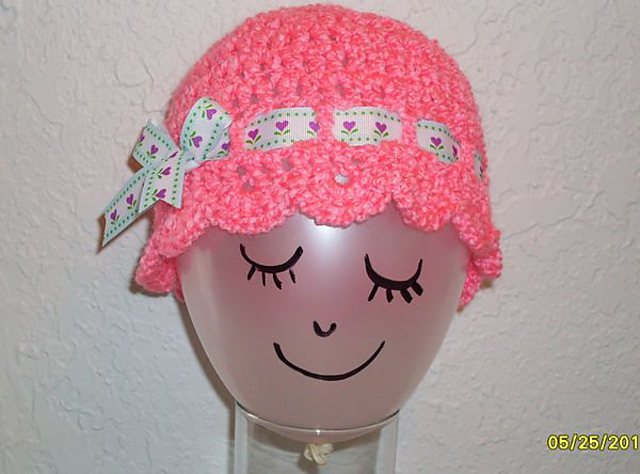 Crochet Ribbon Cloche