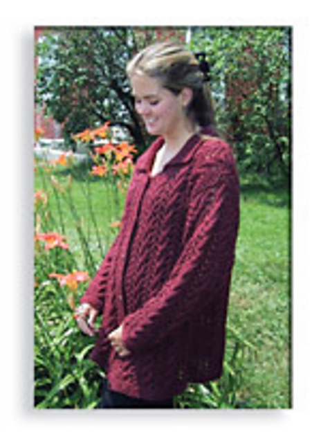 Cable and Lace Cardigan #P718