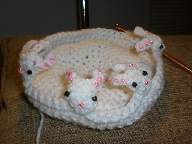 Bunny faces basket