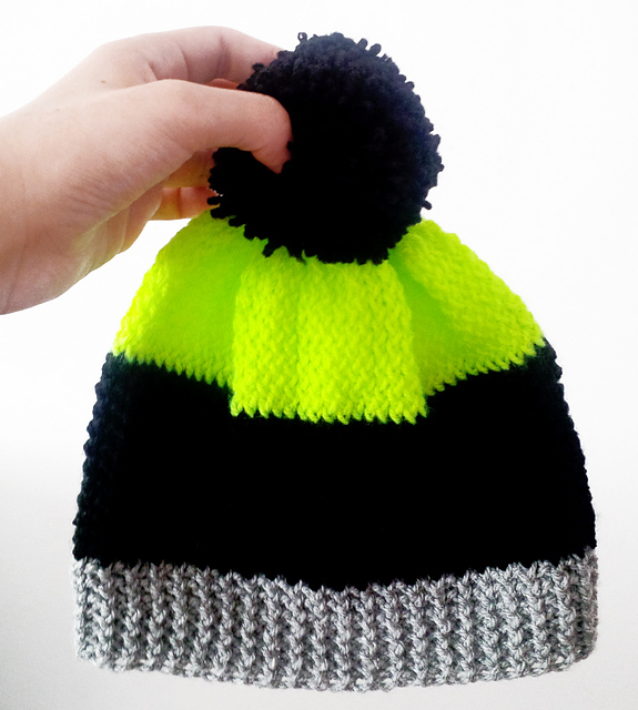 Colourblock Knitted Hat