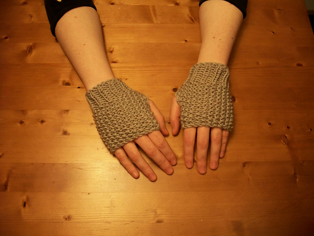 Knit & Purl Wrist Warmers