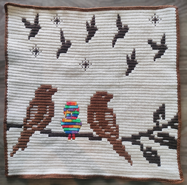 Fly Away mosaic overlay crochet