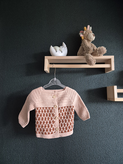 Cosy mosaic baby cardigan