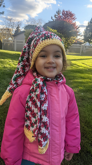 toddler festive hat and scarf set