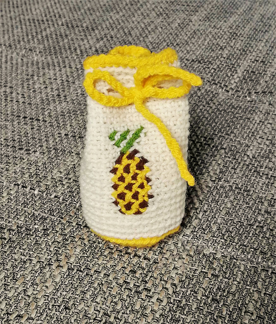 kleiner Geschenkbeutel Ananas