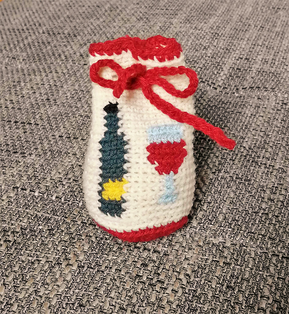 kleiner Geschenkbeutel Wein