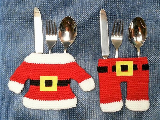 Bestecktaschen 'Weihnachtsmann'