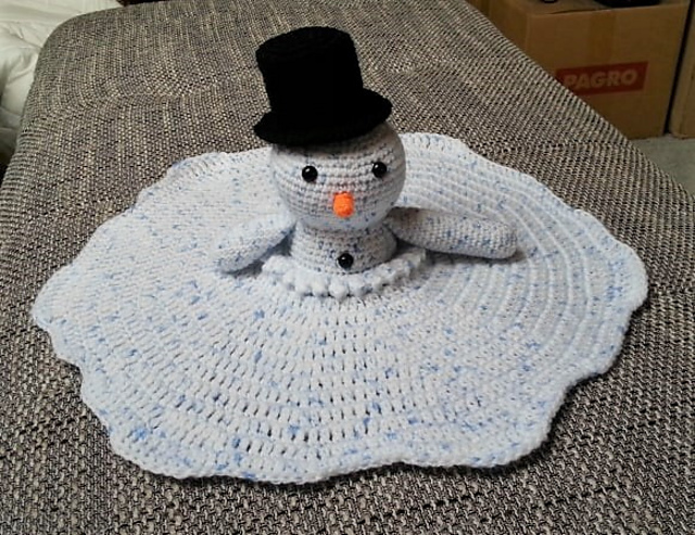 Schmusetuch Schmelzender Schneemann