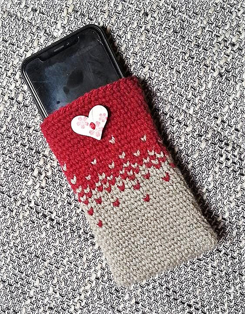 Handy-Täschchen 'Herzgestöber'