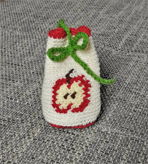 kleiner Geschenkbeutel Apfel
