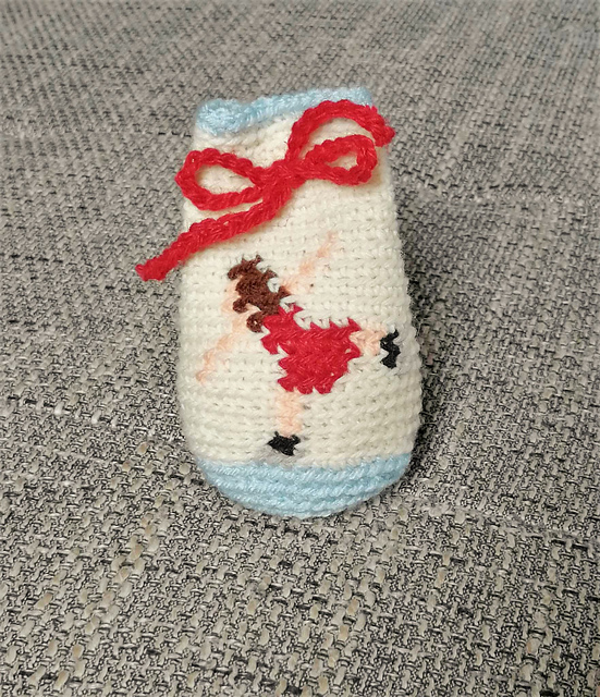 kleiner Geschenkbeutel Eisläuferin