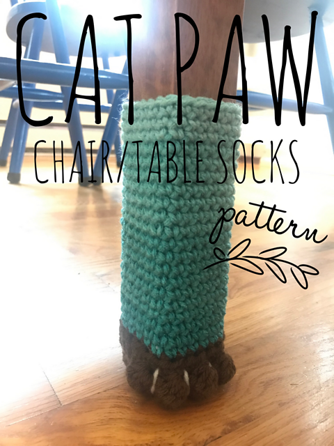 Ravelry: Cat Paw Chair/Table Sock pattern by Haley Djenaba