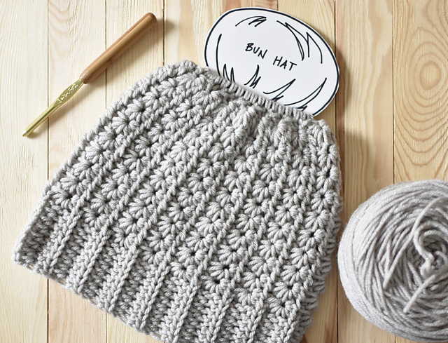 Star Stitch Bun Hat