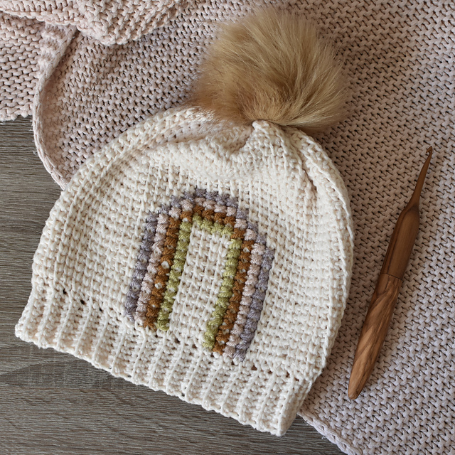 Rainbow Stitched Beanie