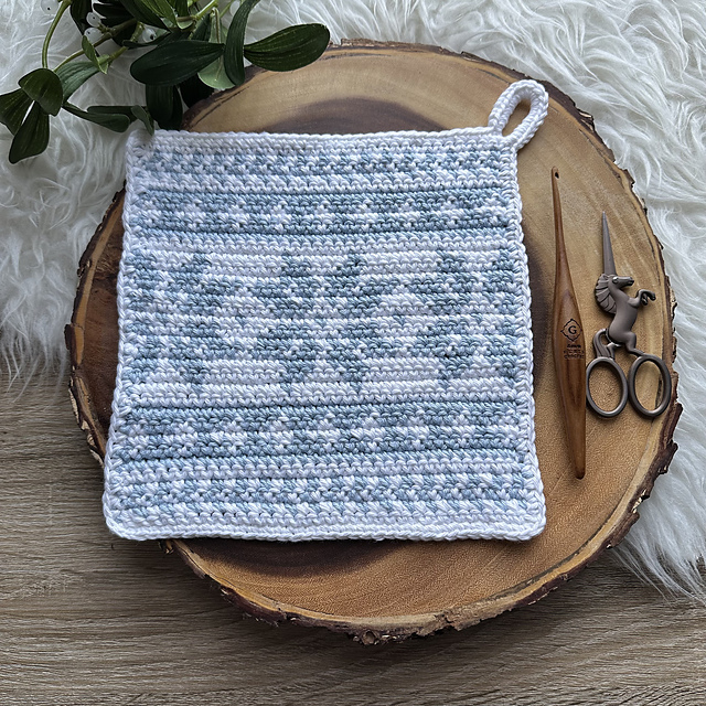 Melting Snow Potholder