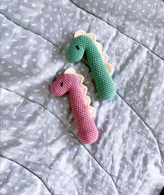 Dinoworm - crochet babytoy