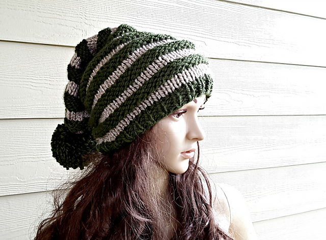 Easy Striped Santa Hat
