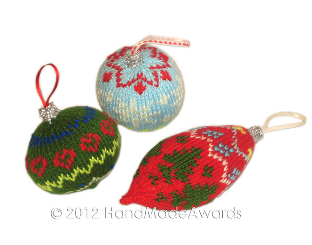Three Christmas Balls Ornaments