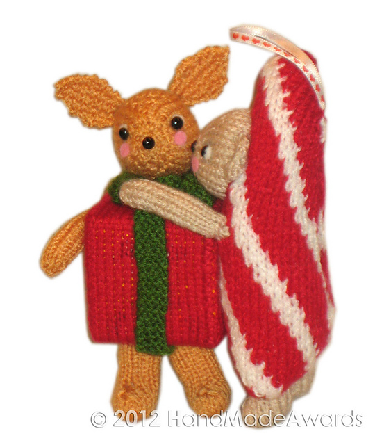 Three Happy Christmas friends