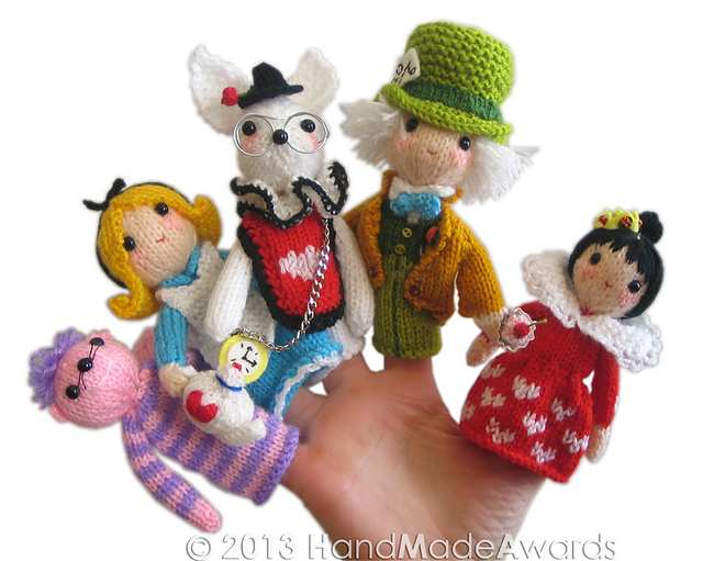 Ravelry: Alice in Wonderland Finger Puppets pattern by Loly Fuertes