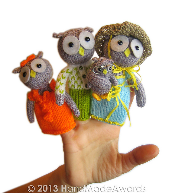 Owls Family Finger Puppets