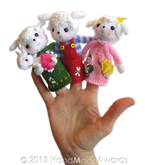 Ravelry: Lambs Family Finger Puppets pattern by Loly Fuertes
