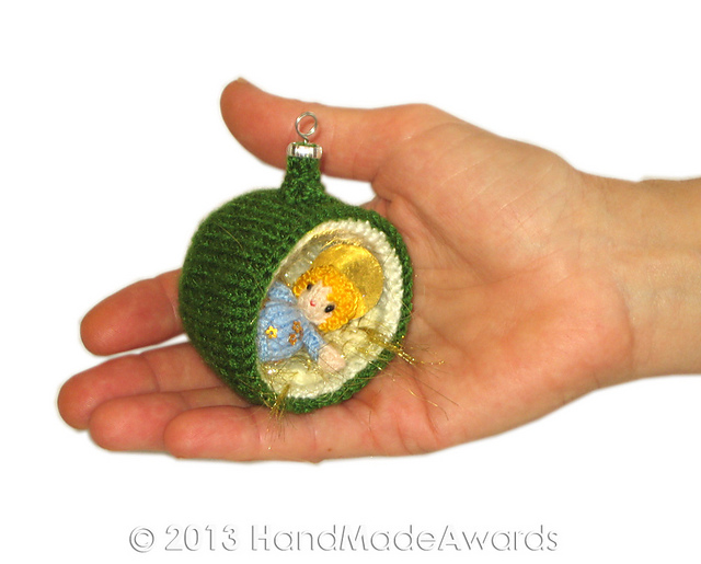 Christmas BABY Jesus Diorama Ball Ornament