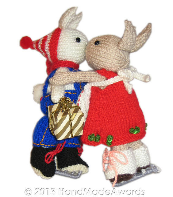 Two Christmas Bunnies