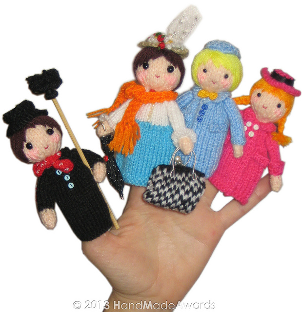 Mary Poppins Finger Puppets