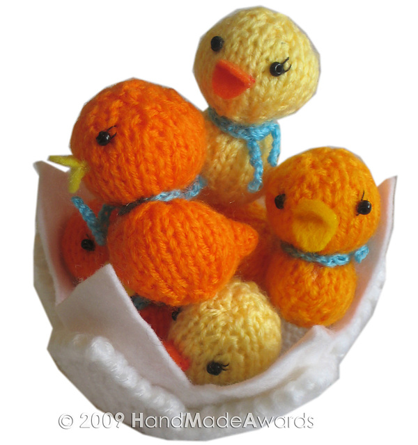 Easter Egg with Six Little Ducks