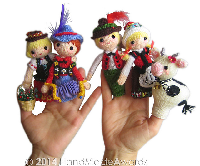 Families of the World TYROLEAN FAMILY finger puppets