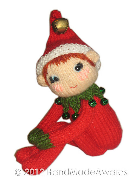 Pixie Elf Knee Hugger CROCHET Christmas Doll 