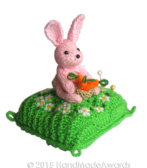Pink Bunny Pincushion