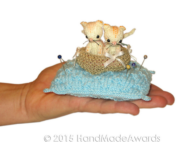 Two Little Cats Pincushion