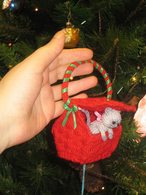 Basket with Two Little Cats