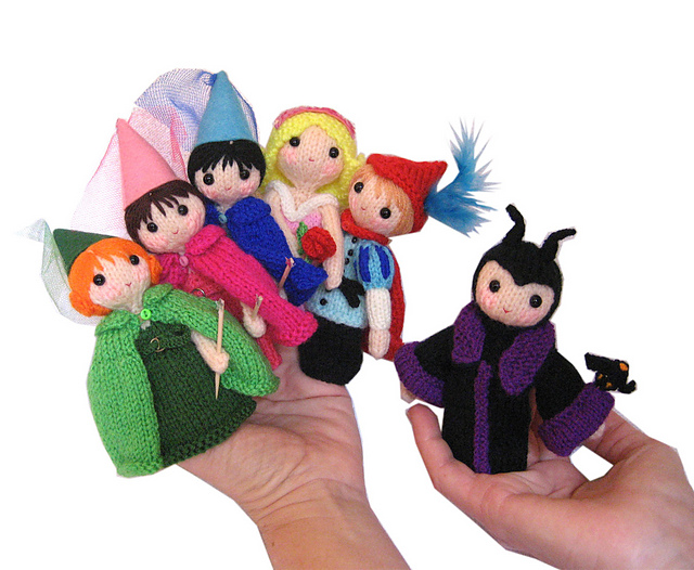 Ravelry: Sleeping Beauty Finger Puppets pattern by Loly Fuertes