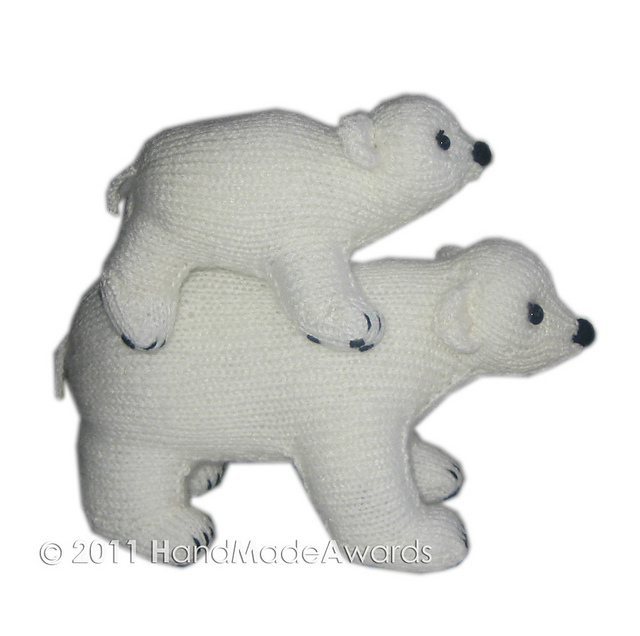 Daddy Bear and Junior are Walking on Ice